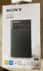 Sony Portable AM/FM Radio Model ICF-P27 [ Black Edition ]