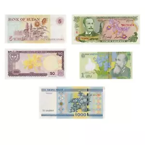 5 Banknotes with Flowers | Sunflowers | Christmas orchids | Fruits and Plants - Picture 1 of 4