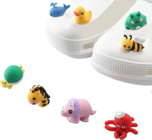 8pc 3D Cute Kawaii Animal Resin Shoe Charms for Crocs & Shoe Laces - Picture 1 of 3