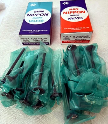 JUEGO 16 VÁLVULAS DE ADMISIÓN Y ESCAPE HONDA CB900 CB900F CB1000C CB1100F Foto 1 de 4