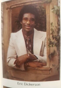 NFL HOF ERIC DICKERSON HIGH SCHOOL YEARBOOK SENIOR YR LA RAMS COLTS SMU MUSTANGS - Picture 1 of 10