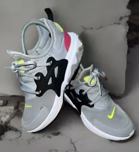 Nike React Presto BQ4002-004 Gray/White/Volt Sneakers Sz 5.5 Youth/Womens Sz 7 - Picture 1 of 11
