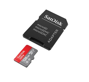 Karta pamięci SanDisk Ultra microSDHC + adapter SD, SDSQUA4-128G-GN6IA - Zdjęcie 1 z 3
