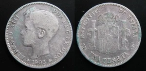 ZALDI2010 - Alfonso XIII, 1 Peseta Of 1902. - Picture 1 of 1