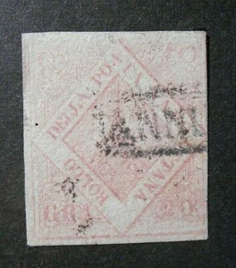 ITALIA  ITALY 1858 NAPOLI STEMMA  2 Sicilie 20gr. rosa chiaro USED  ss.13 Cert. - Picture 1 of 3