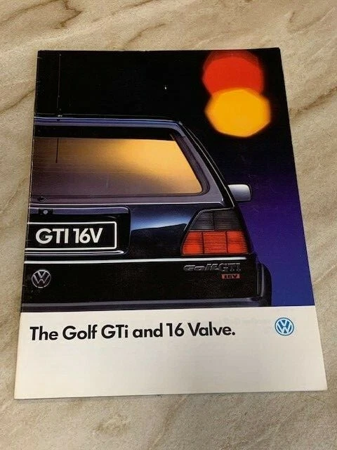 Volkswagen Golf GTI MK2 8v 16v 1989 1990 Modelo Año Folleto Parachoques Grande Sin Pas Foto 1 de 1