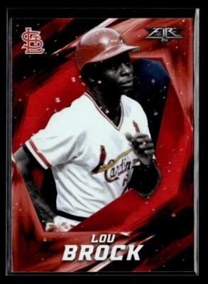 Lou Brock - 2017 Topps Fire Flame #47 St. Louis Cardinals - Image 1 of 2