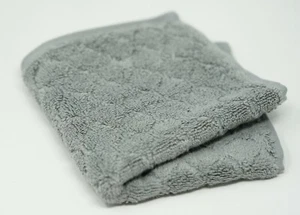 Hudson Park Collection Turkish Cotton Sculpted Ogee Face Towel - Sterling Gray - Picture 1 of 3