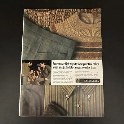 Anuncio impreso de tienda Sears Kings Road 1969 verde country original Playboy Club Foto 1 de 3