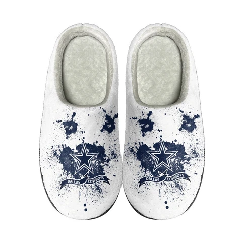Dallas Cowboys Unisex Plush Slippers Winter Indoor Anti-slip Fluffy House Shoes Cover