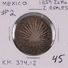 1859 Zs Mo Mexico Silver 2 Reals #2