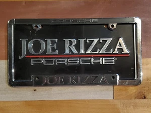 JOE RIZZO CONCESIONARIO PORSCHE PLACA DE MATRÍCULA DE PLÁSTICO Y MARCO ORLAND PARK ILLINOIS - Imagen 1 de 11