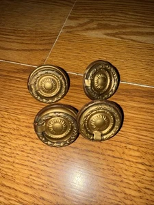 Antigua manija de fianza cajón tiradores manijas circulares victorianas 4 salvamento a juego - Imagen 1 de 2