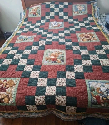 Edredón de Navidad hecho a mano/Papá Noel—68"x100" Foto 1 de 4