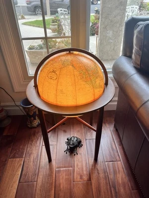 Replogle de herança laminada MCM 16” polegadas 🌎 Globo excelente. - Imagem 1 de 4