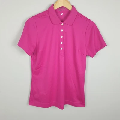 Nike Golf Polo Shirt Womens Large Pink Short Sleeve Collared Dri-Fit - Image 1 of 4