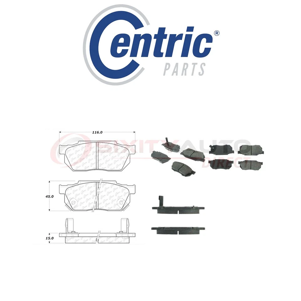 Centric Posi Quiet Ceramic Brake Pads w Shims for 1984-1987 Honda Civic 1.3L xw Foto 1 de 4