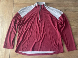 Zegna Sport 1/4 Zip Dry Layer Pullover Sweater Jumper Mens Large Knit Mock Neck - Picture 1 of 6