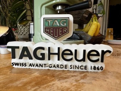 BR3TTIN3D Insegna 3D Tag Heuer - per uomo grotta, bar, garage, camera da letto, ufficio | lunghezza 20 cm