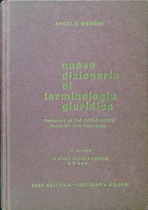 NUOVO DIZIONARIO DI TERMINOLOGIA GIURIDICA MENGHI ANGELO - Picture 1 of 1