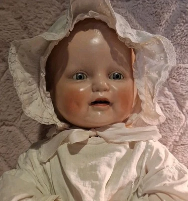 Антикварная кукла Horsman Baby Dimples 19 дюймов композиция 1928 Sleep Eyes отличное состояние! - Изображение 1 из 4