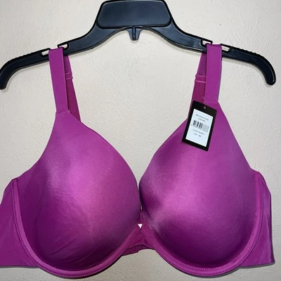 Sutiã Avenue Body rosa magenta tamanho 48D moda mergulho levemente forrado com aro novo com etiquetas - Imagem 1 de 4