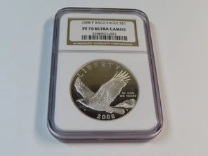 2008 P NGC PF 70 ULTRA CAMEO UNITED STATES MINT BALD EAGLE SILVER DOLLAR COIN - Picture 1 of 6