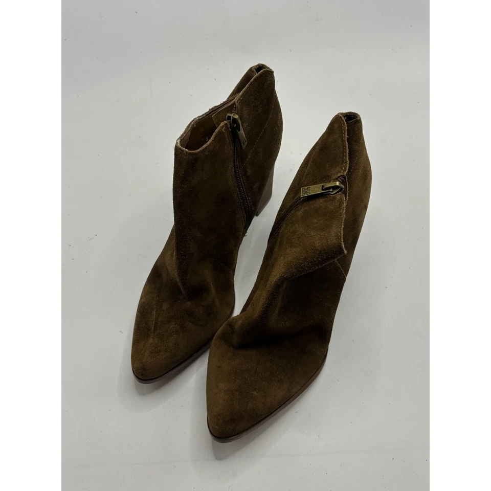 Botas al Tobillo Ivanka Trump Marrón Gamuza Punta Tacón de Cuña Cremallera Lateral Talla 8M Foto 1 de 4