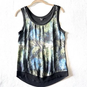 Theyskens Theory M Medium Silk Sleeveless Tank Blouse Black - Picture 1 of 9