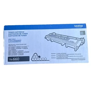 Oryginalny wysokowydajny czarny toner Brother TN-660 TN660 OEM nowy zapieczętowany - Zdjęcie 1 z 6