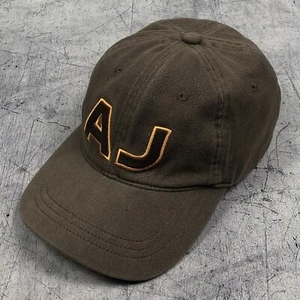 Vintage Armani Jeans Leather Logo Taiwan Retro Brown Men’s Cap Hat OS 90’s prive - Picture 1 of 8