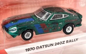 Greenlight 1/64 - Datsun 240Z Rally 1970 Green Chase Diecast Model Car - Picture 1 of 4