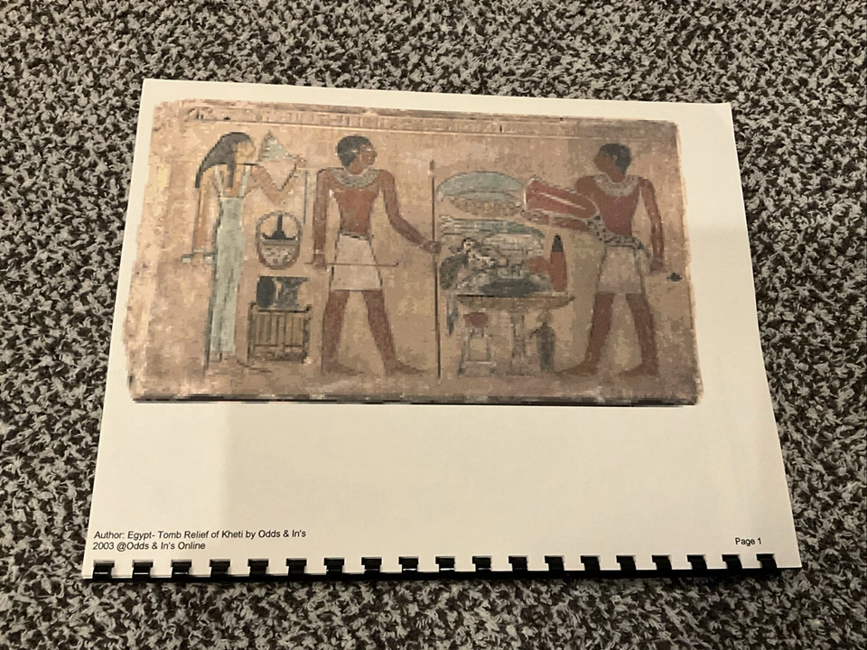 Egypt Tomb Relief Of Kheti By Odds & In’s 2003 Cross Stitch - Image 1 of 1