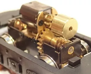Flywheel included! ARU 16.5mm Gauge Mechanism, 42:1 ratio, 24.5mm wheelbase - Picture 1 of 11