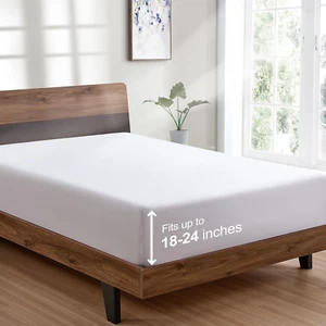 King Fitted Sheet Only - Hotel Quality Ultra Soft & Breathable Brushed Microfibe - Picture 1 of 7