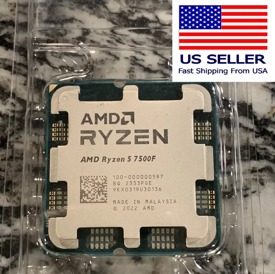 (New) AMD Ryzen 5 7500F 6-Core 12-Thread Socket AM5 CPU Processor OEM Tray - Image 1 of 2