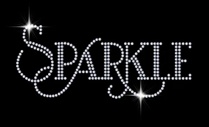 IRON ON - Small SPARKLE Diamonte Rhinestone Transfer Motif Hotfix Ladies - Picture 1 of 1