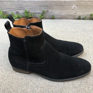CALL IT SPRING Faux Leather Suede Boots 10.5 Women's Black Short Ankle Shoes - Picture 1 of 10