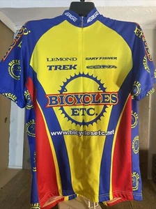VERGE MEN SIZE MEDIUM BICYCLES ETC YELLOW ZIP UP SHORT SLEEVE CYCLING JERSEY EUC - Picture 1 of 10
