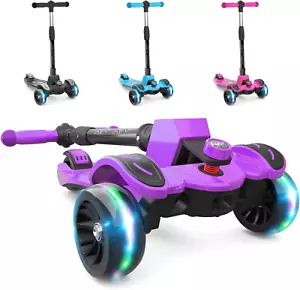 Kids Scooter with Adjustable Height, Toddler Scooter with Widened Flash Wheels, - Picture 1 of 12