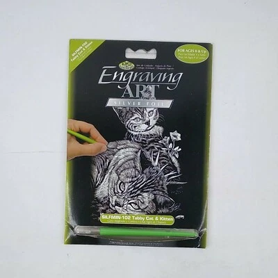 Royal Langnickel Engraving Art Silver Foil Silfmin-102 Tabby Cat & Kitten - image 1 of 4