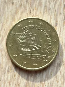 Pièce Monnaie 50 Centimes Euros Chypre 🇨🇾 2008 Bateau De Kyrenia TBE - Imagen 1 de 3