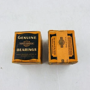 2 NOS Harley Davidson US Army Surplus 1940’s50’s Bearings New Old Stock Military - Picture 1 of 6
