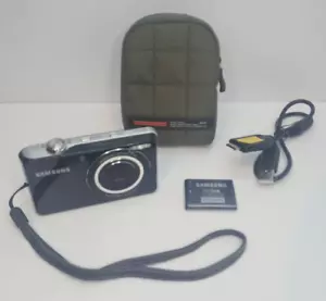 Samsung PL100 12.2MP Digital Camera Black Selfie Feature + Case & Charger - Picture 1 of 24