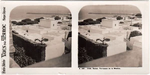 Maroc Rabat.Terrasse de la Medina.Stereoview.Stereo originale Argentique.Morocco - Picture 1 of 1