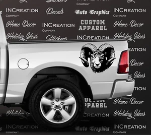 Calcomanía Truck Ram x2 edición caza calcomanías de vinilo pegatina cabeza de alce gráficos de cazador - Imagen 1 de 6
