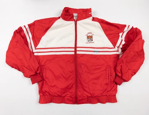 Vintage Harvard University Jacket Adult Large Red Windbreaker College Rugby 80's Cover