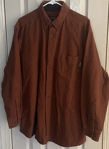 Woolrich Hombres Óxido Manga Larga Franela Botones Camisa GRANDE - Imagen 1 de 4