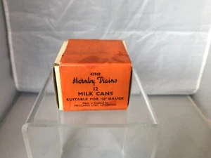 VINTAGE HORNBY / MECCANO O GAUGE TINPLATE 12 MILK CANS IN ORIGINAL PACKAGING - Picture 1 of 10