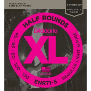 Half Round Bass Guitar Strings D'Addario ENR71-5 5-String 45-130 Long Scale - Picture 1 of 6